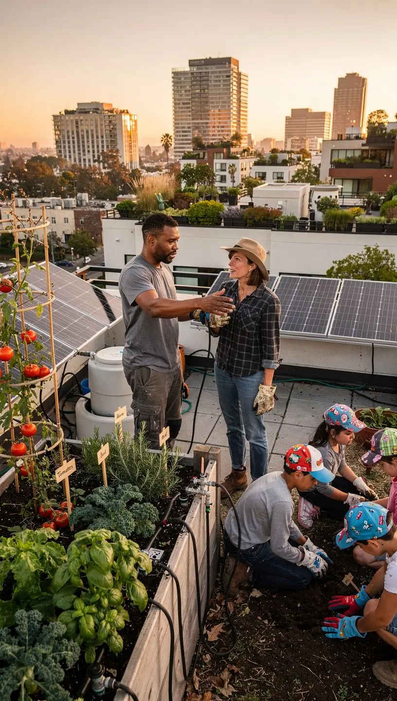 Smart streetlights enhancing urban safety and innovation.